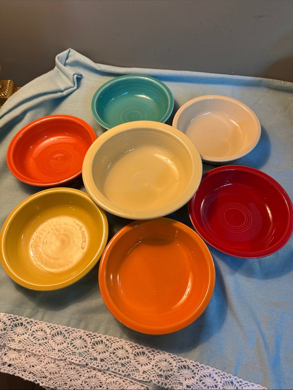 Lot 7 FIESTA WARE Multicolor Ceramic Serving Bowls - Set of 7